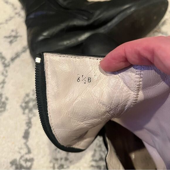 Paul Mayer Attitudes Black Quilted Leather Side Zip Buckle Boots Size 6.5 - Picture 8 of 9